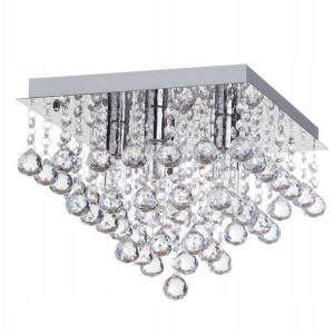 Kryształowa Lampa Sufitowa Plafon Glamour 40x40cm