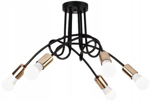 Lampa Sufitowa Wisząca Żyrandol Paradise 5 Złota