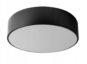 Lampa Plafon 30cm Okrągła Czarna Sufitowa Żyrandol