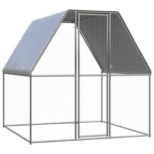 Klatka zewnętrzna dla kurcząt, 2x2x2 m, stal galwanizowana