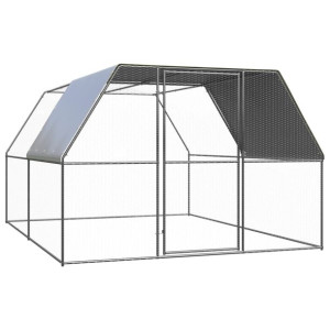 Klatka zewnętrzna dla kurcząt, 3x4x2 m, stal galwanizowana