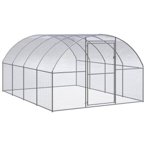 Klatka zewnętrzna dla kurcząt, 3x4x2 m, stal galwanizowana