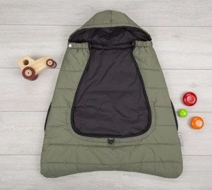 Śpiworek 2w1 CuddleCo Comfi-Cape Khaki / Czarny