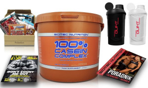 Scitec 100% Casein Complex Kazeina 5000g+4 Gratisy