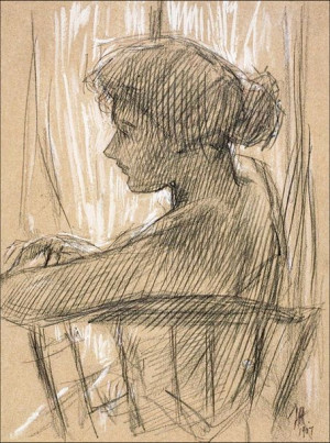 Against the Light, Frederick Childe Hassam - plakat 21x29,7 cm