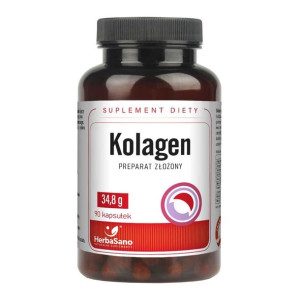 Kolagen - preparat złożony HerbaSano 7 - NATURALNE SUPLEMENTY - 90 kapsułek