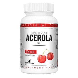 Acerola ekstrakt - HerbaSano 5 - NATURALNE SUPLEMENTY - 100 kapsułek