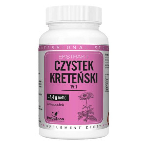 Czystek kreteński ekstrakt - HerbaSano 5 - NATURALNE SUPLEMENTY - 60 kaps.