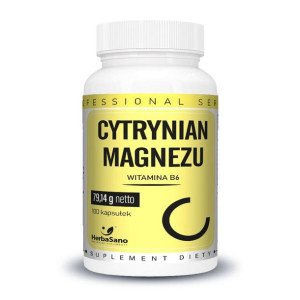Magnez + witamina B6 - HerbaSano 5 - NATURALNE SUPLEMENTY - 100 kapsułek