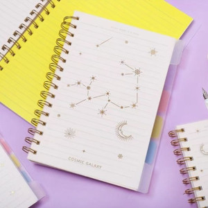 Zeszyt notes planner z zakładkami galaktyka A5 #2