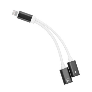 Adapter HF/audio + ładowanie do iPhone Lightning 8-pin  Apple   Czarny