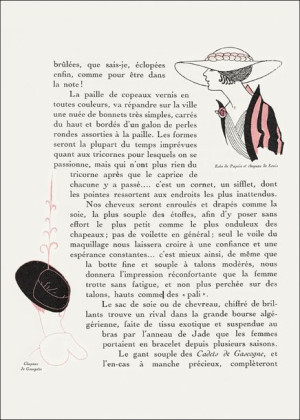 Atours simples: dameshoeden, George Barbier - plakat 40x50 cm