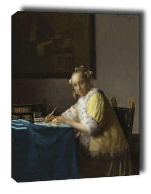 A Lady Writing a Letter - obraz na płótnie 70x100 cm