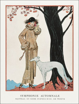 Autumn Symphony: Mantle and Afternoon Dress, George Barbier - plakat 29,7x4