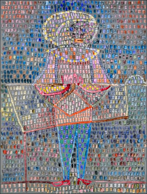Boy in Fancy Dress, Paul Klee - plakat 50x70 cm