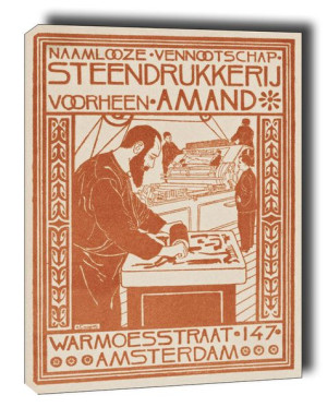 Advertentie van Steendrukkerij voorheen Amand - obraz na płótnie 90x120 cm