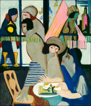 Cafe, Ernst Ludwig Kirchner - plakat 42x59,4 cm