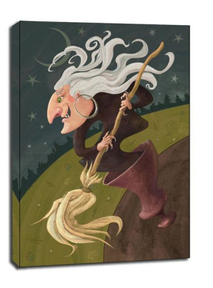 Baba Jaga - obraz na płótnie 40x50 cm