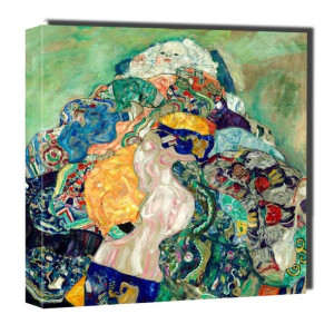 Baby (Cradle), Gustav Klimt - obraz na płótnie 40x40 cm