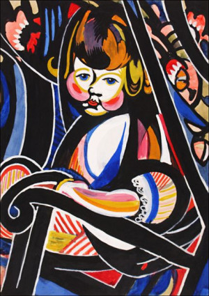 Child in Rocker, Henry Lyman Sayen - plakat 59,4x84,1 cm