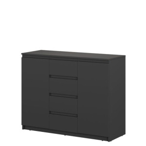 Nowoczesna KOMODA z szufladami, IDEA, czarny, MAT 109x40x85 cm