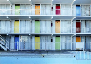 Colorful HIstoric Motel in Wildwood, New Jersey., Carol Highsmith - plakat