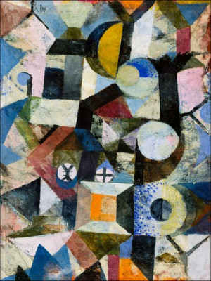 Composition with the Yellow Half-Moon and the Y, Paul Klee - plakat 70x100
