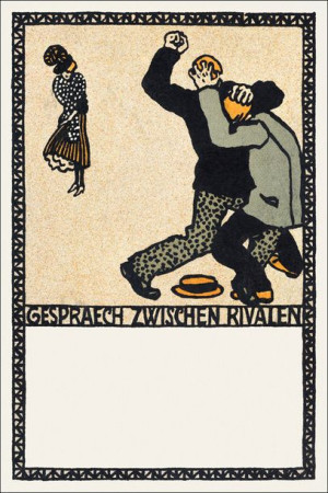 Conversation Between Rivals, Moriz Jung - plakat 50x70 cm