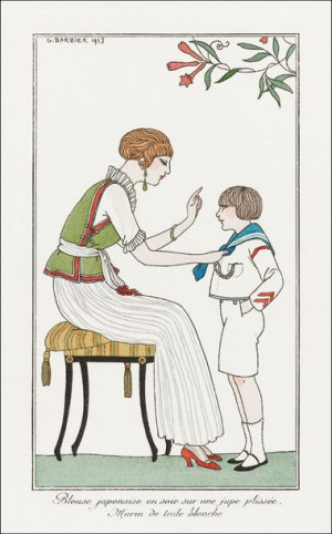 Costumes Parisiens, George Barbier - plakat 61x91,5 cm