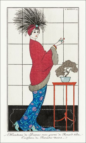Costumes Parisiens, no. 35: Manteau de Damas ros from Journal des Dames et
