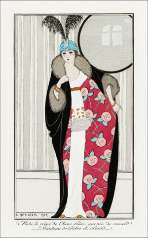 Costumes Parisiens, no. 39: Robe de crêpe de Chine blanc from Journal des D