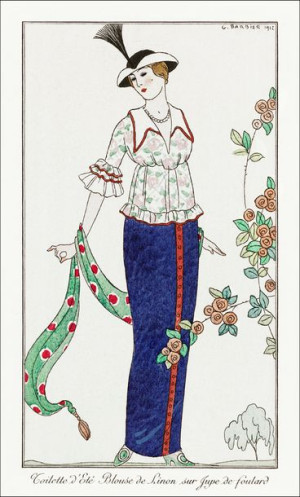 Costumes Parisiens, no. 3: Toilette d’Été, Toilette d’Été Blouson de Linon