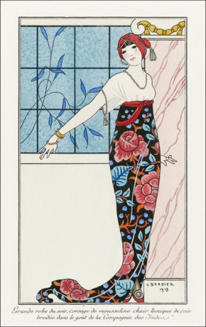 Costumes Parisiens: Grande robe du soir from Journal des Dames et des Modes