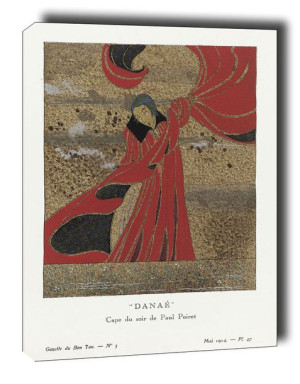Danaé: Cape du soir by Paul Poiret - obraz na płótnie 20x30 cm