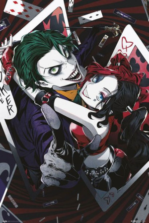 DC Comics Harley Quinn Joker Anime - plakat 61x91,5 cm