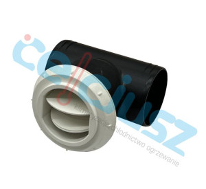 Trójnik Powietrza Z Wylotem Zamykany T60mm Biały