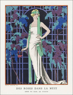 Des robes dans la nuit, George Barbier - plakat 20x30 cm