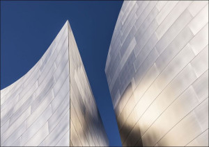 Detail of the Walt Disney Center Concert Hall in downtown Los Angeles, Cali