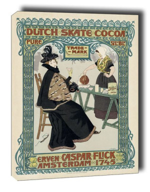 Dutch skate cocoa - obraz na płótnie 90x120 cm