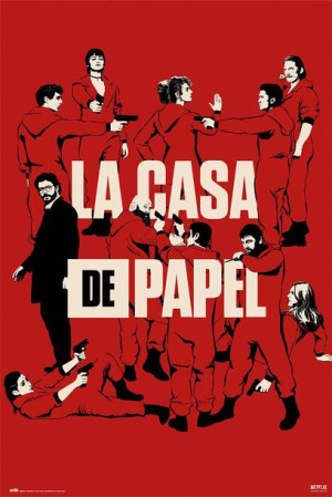 Dom z Papieru Bohaterowie - plakat 61x91,5 cm