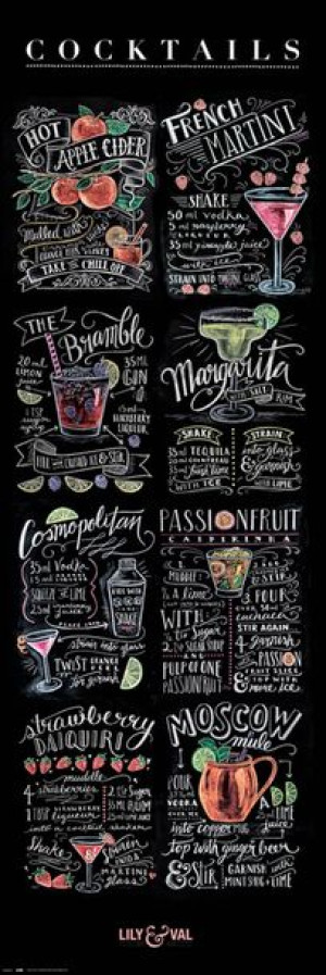 Drinki i Koktajle - plakat 53x158 cm