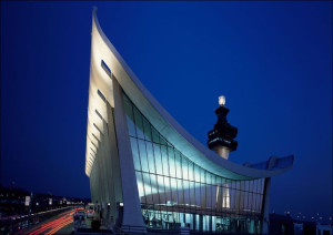 Dulles Airport panorama., Carol Highsmith - plakat 50x40 cm