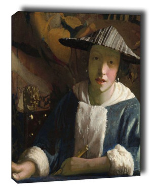 Girl with a Flute - obraz na płótnie 90x120 cm