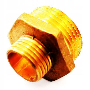 Nypel redukcyjny 3/4" x 1/2" mosiądz