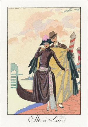 Elle et Lui, George Barbier - plakat 60x80 cm