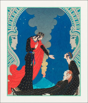 Empedocles and Panthea, George Barbier - plakat 40x60 cm