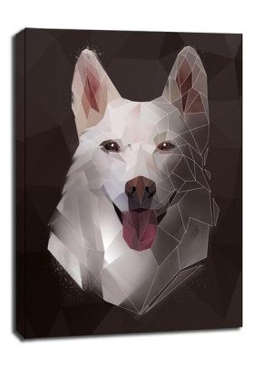 husky tło - obraz na płótnie 90x120 cm