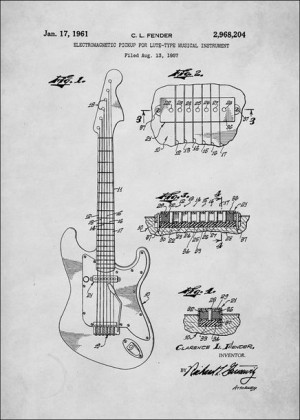 Fender Bialy - plakat 61x91,5 cm