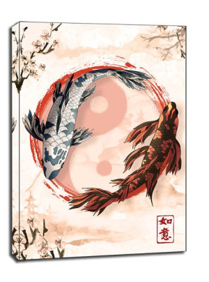 Koi Fish - obraz na płótnie 30x40 cm