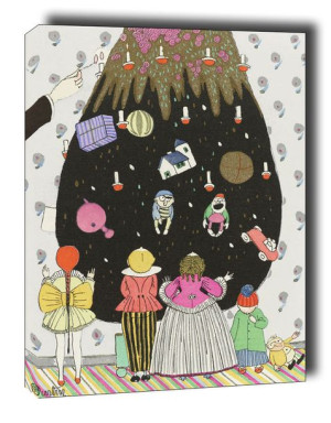 L’Arbre Merveilleux - Costumes d’enfants pour Nöel - obraz na płótnie 61x91